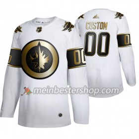 Winnipeg Jets Custom Adidas 2019-2020 Golden Edition Weiß Trikot Authentic - Herren